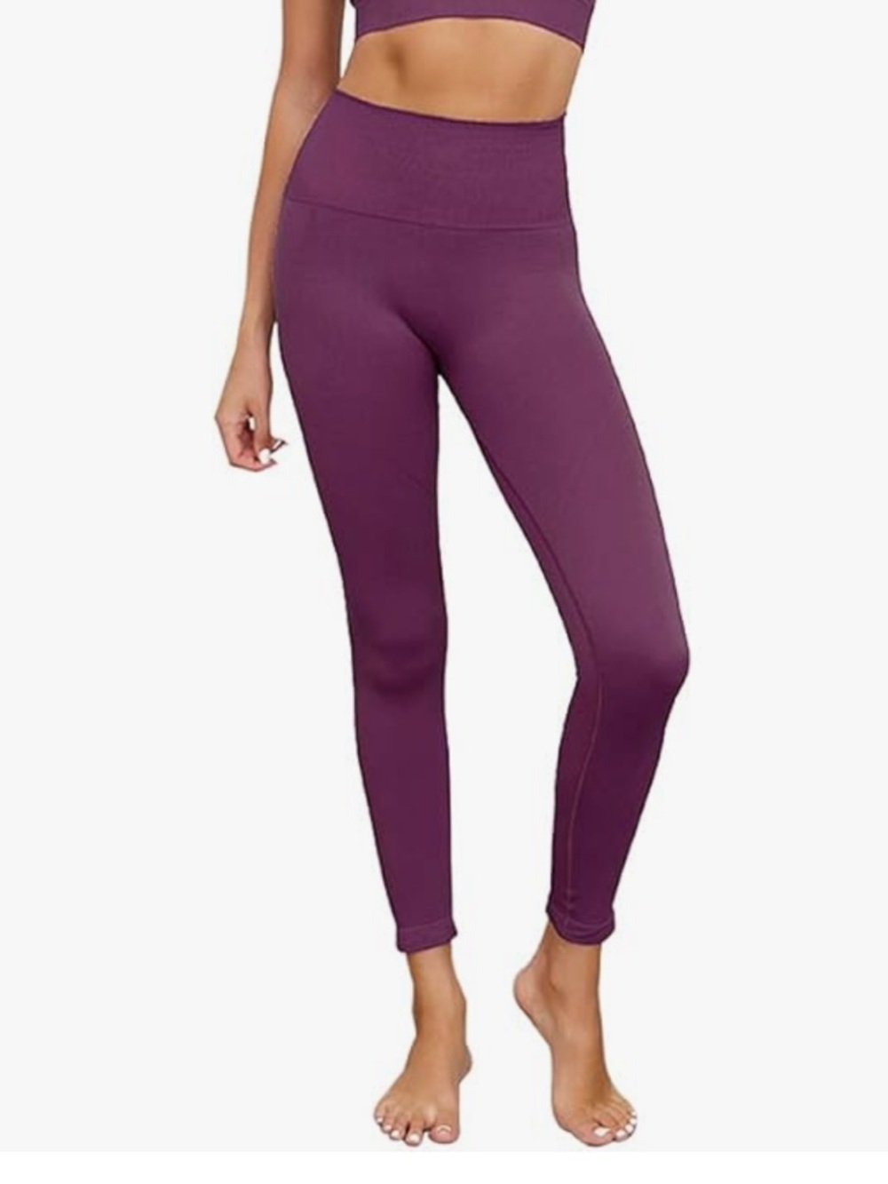 Plum Purple High-Waist Leggings